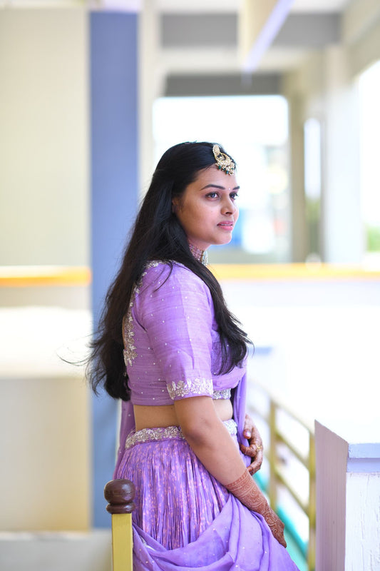 Lavender Kumri Skirt Set