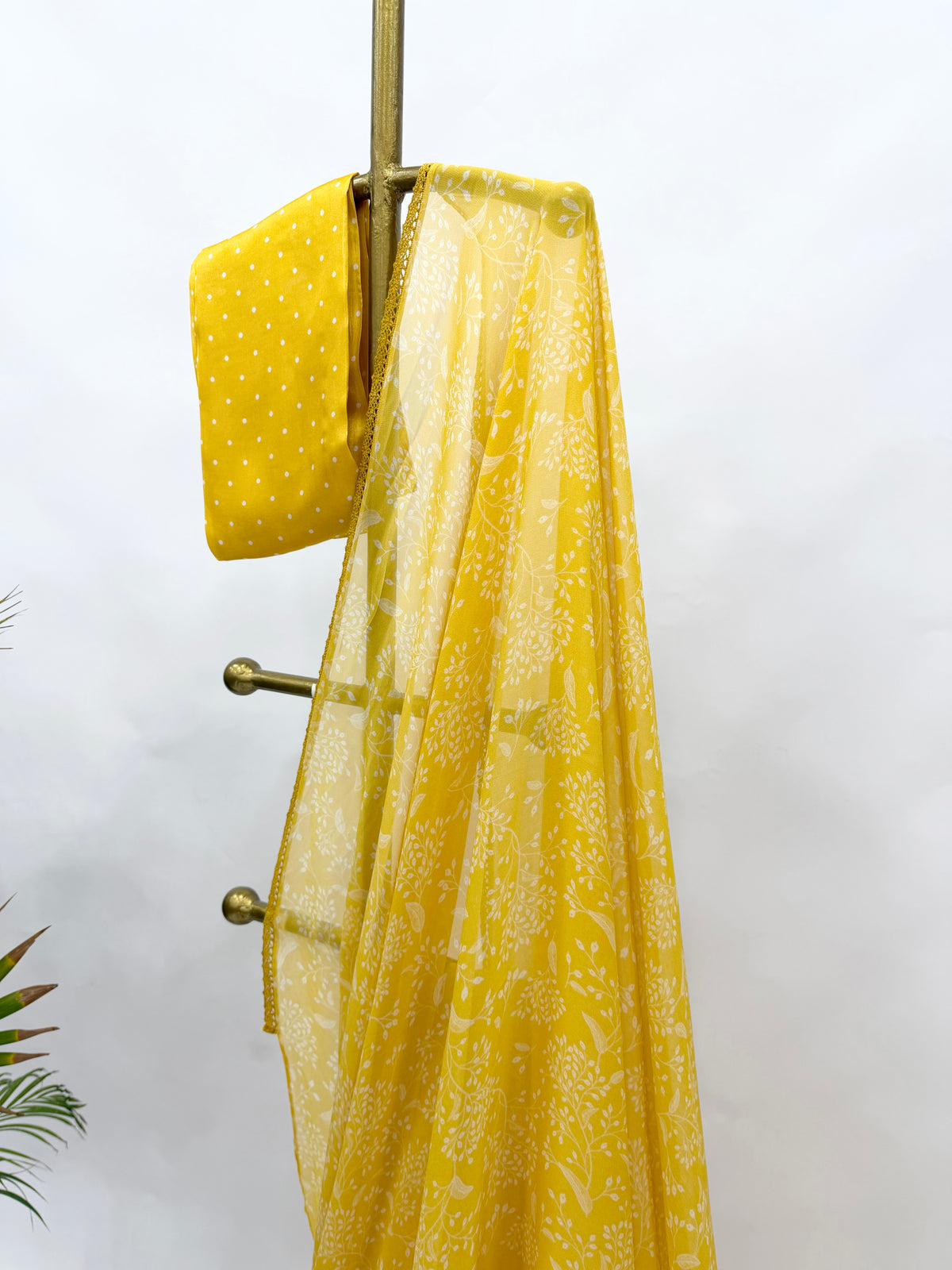 YELLOW KUMROI GEORGETTE SAREE