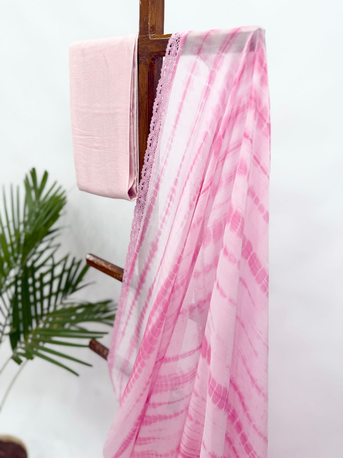 PINK SHIBORI ORGANZA SAREE