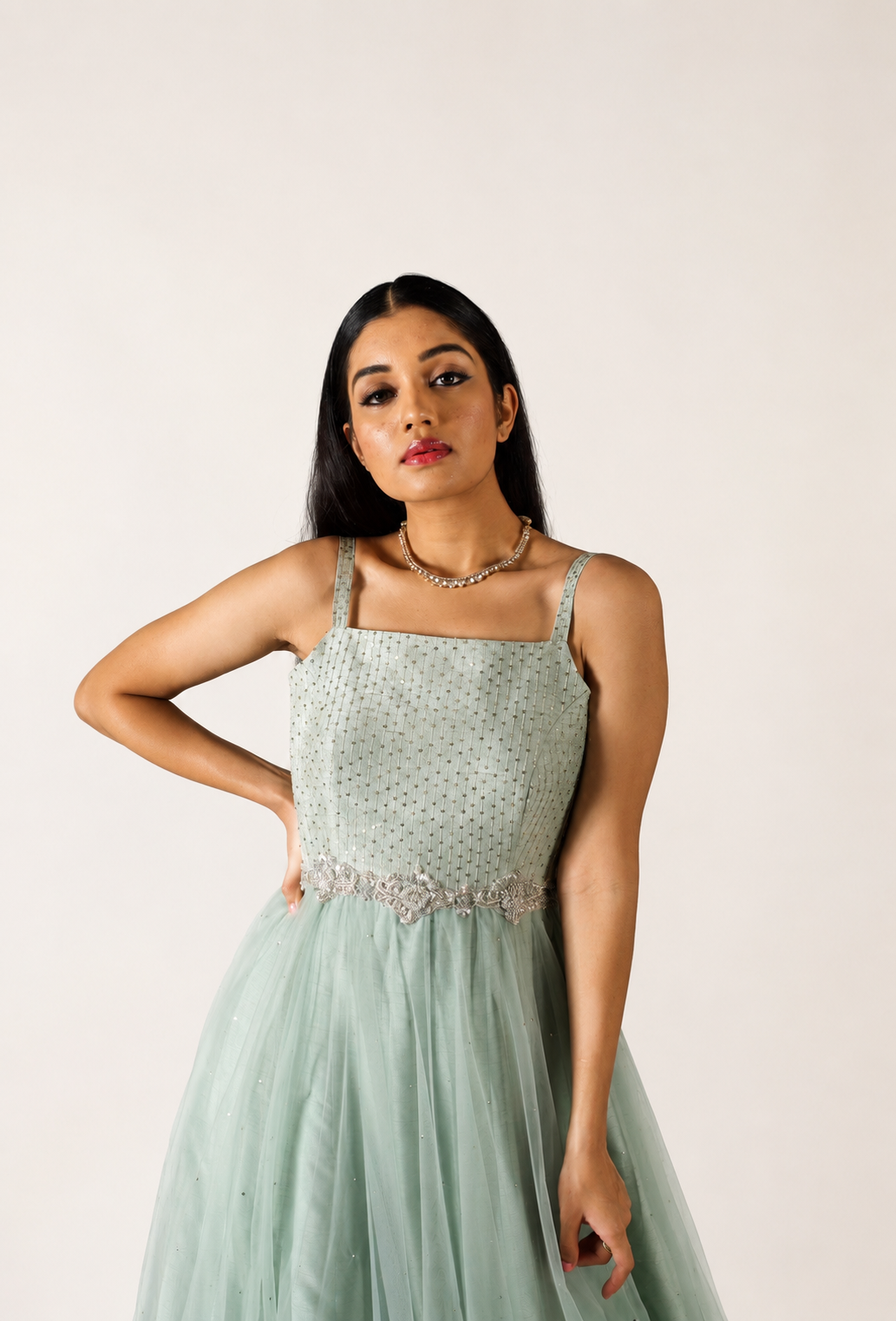 Seagreen Tulle Floorlength