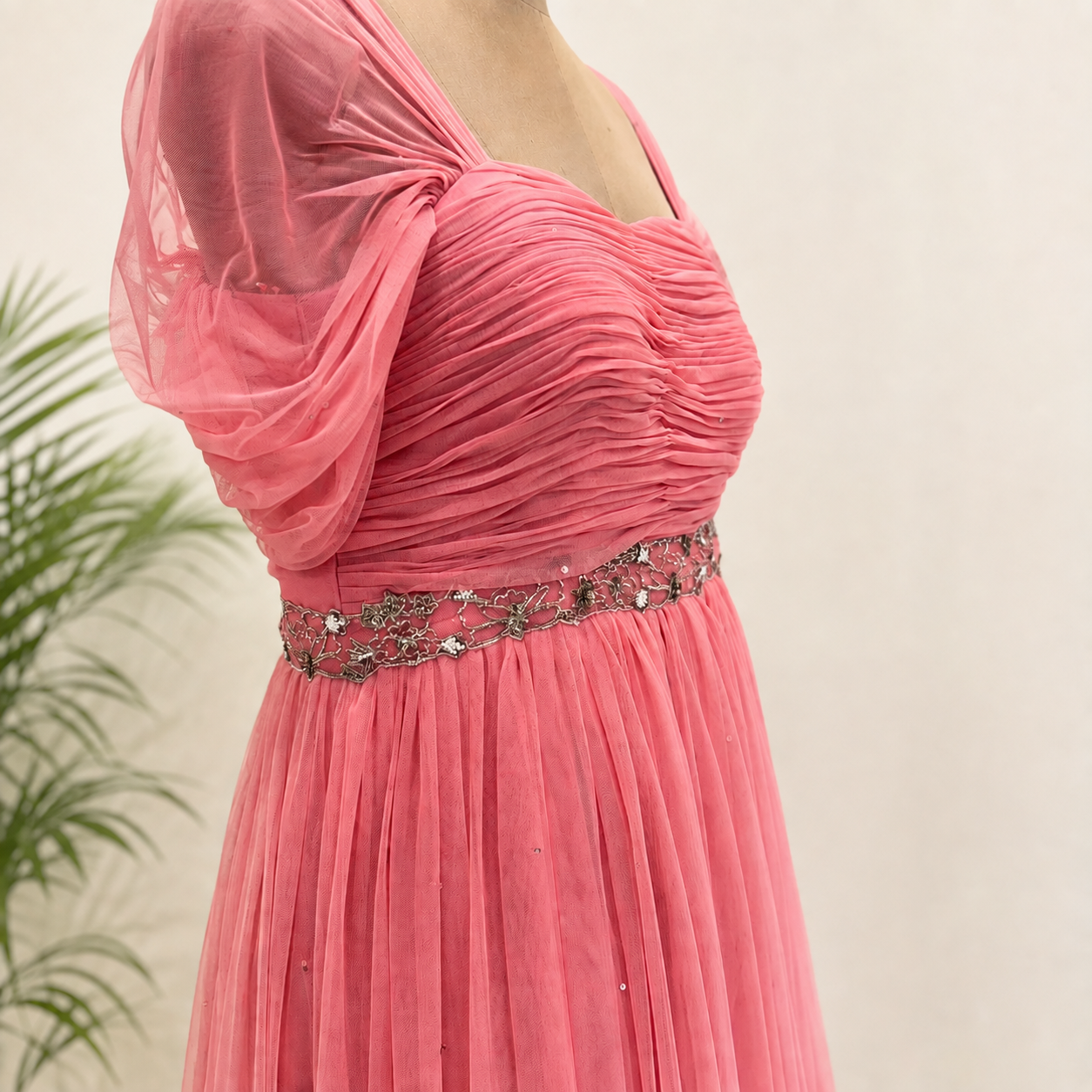 Powder Pink Tulle Gown