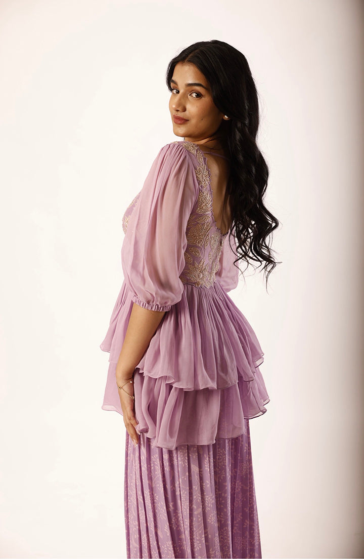 Lavender Kumri Peplum Pants