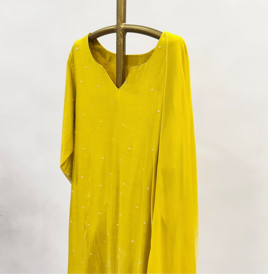 Yellow Kumri Kurta Set