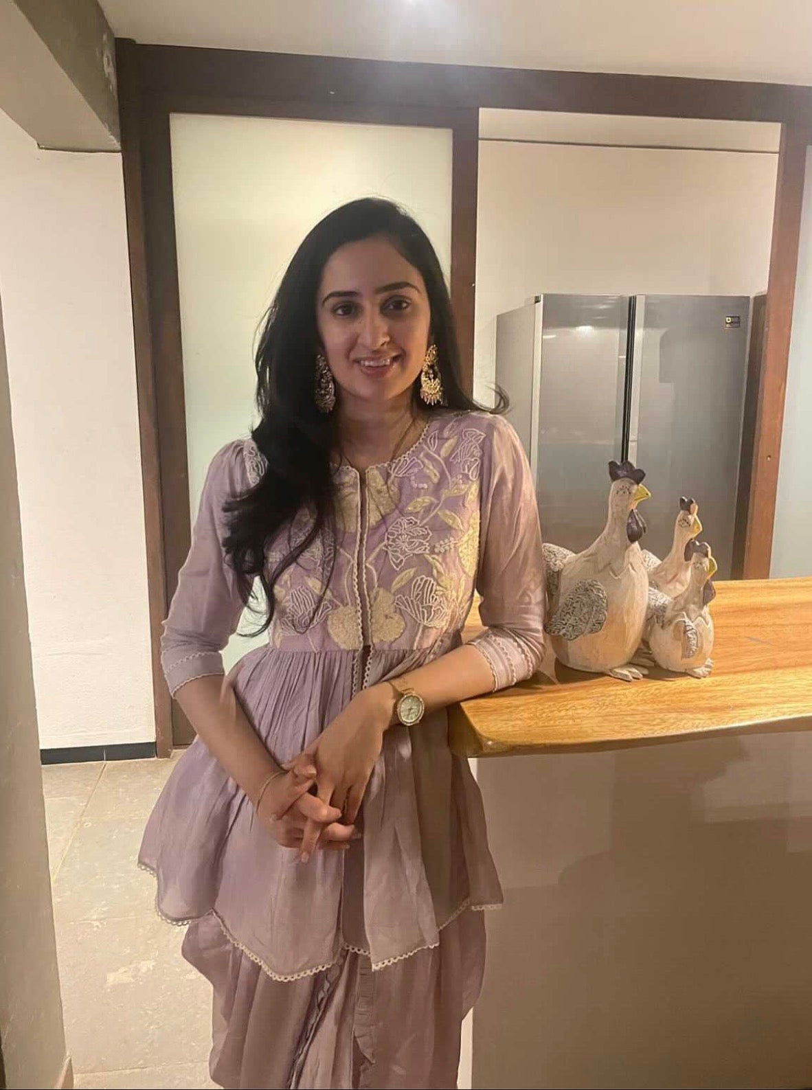 Mauve IT Peplum Dhoti