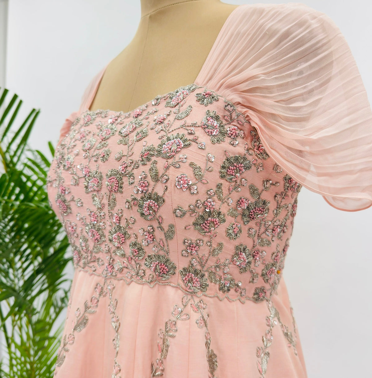 Peach peonia Gown