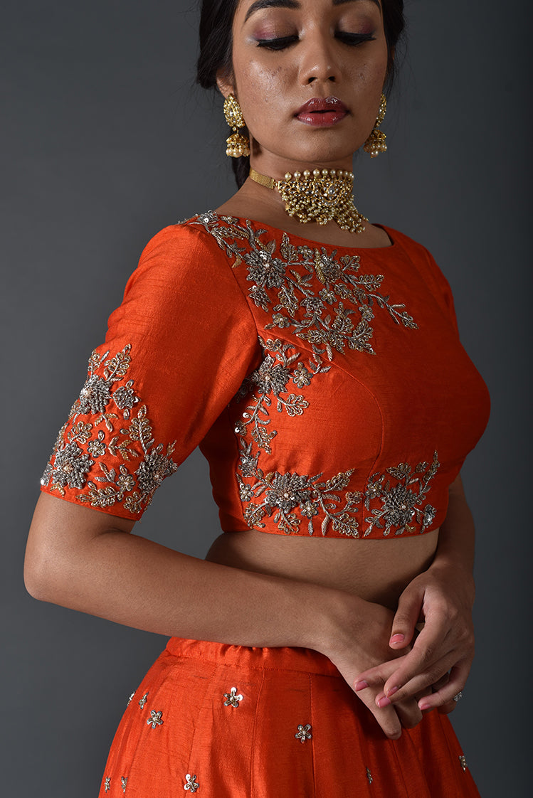 orange Lehenga