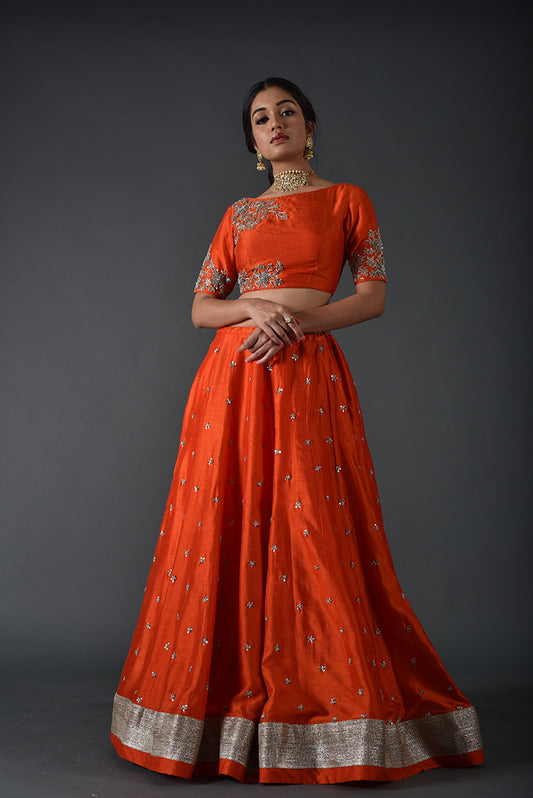 orange Lehenga