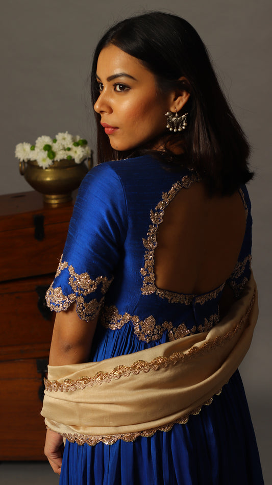 Royal Blue Tamara Anarkali Set