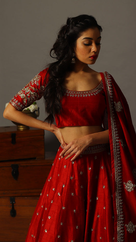 Maroon Tamara Lehenga