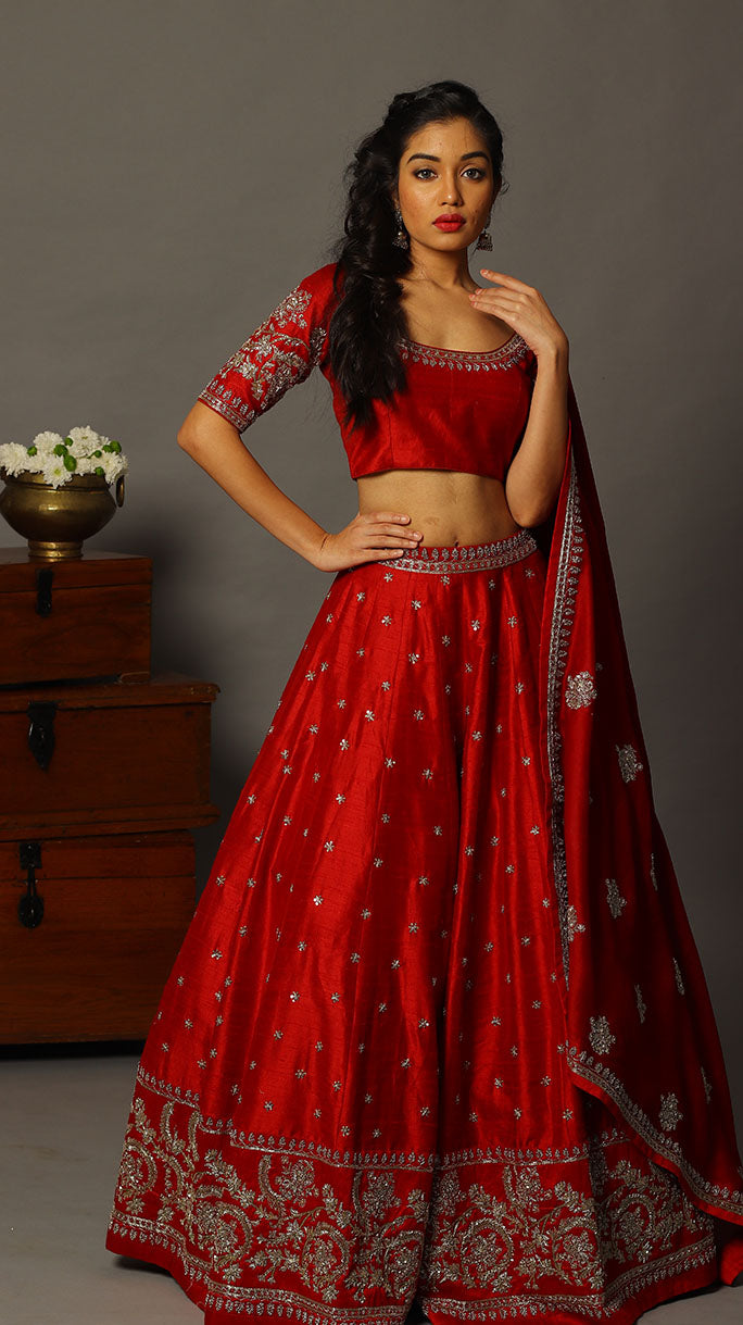 Maroon Tamara Lehenga