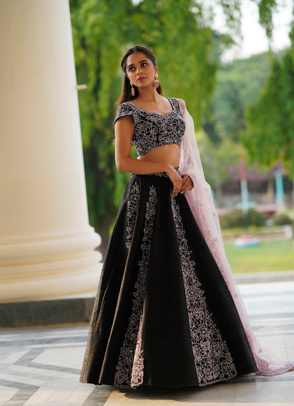 BLACK PEARL LEHENGA SET