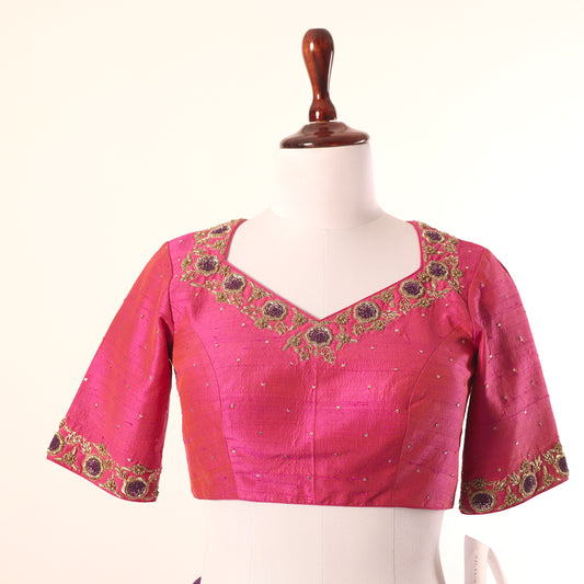 Magenta Pink K not zardosi Blouse