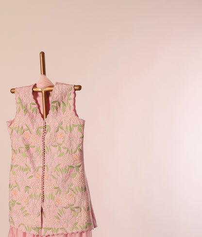 Baby pink MT sharara Set