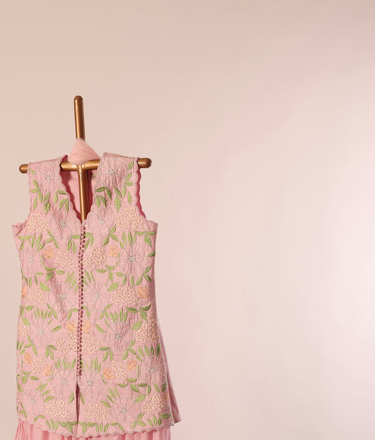 Baby pink MT sharara Set