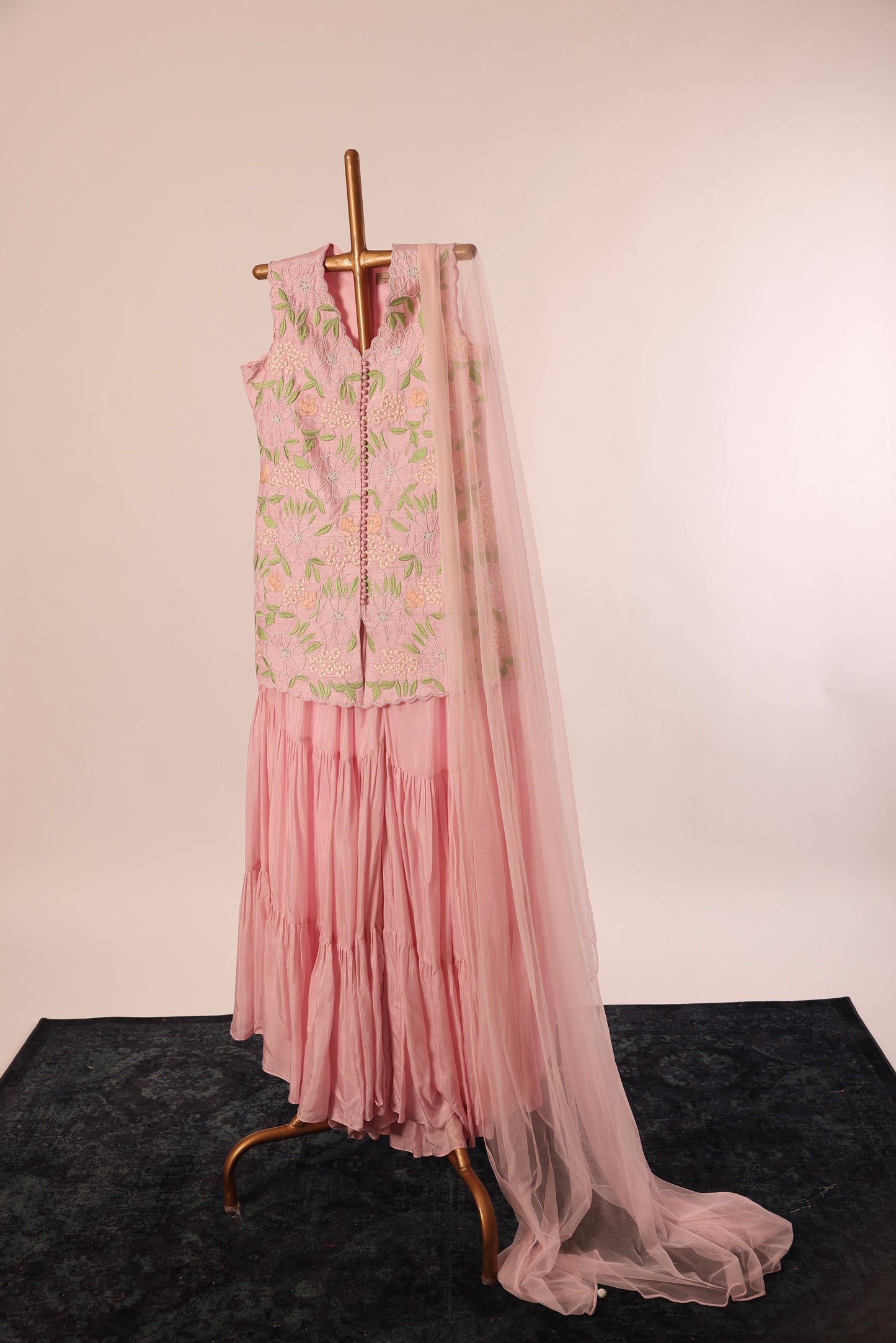 Baby pink MT sharara Set