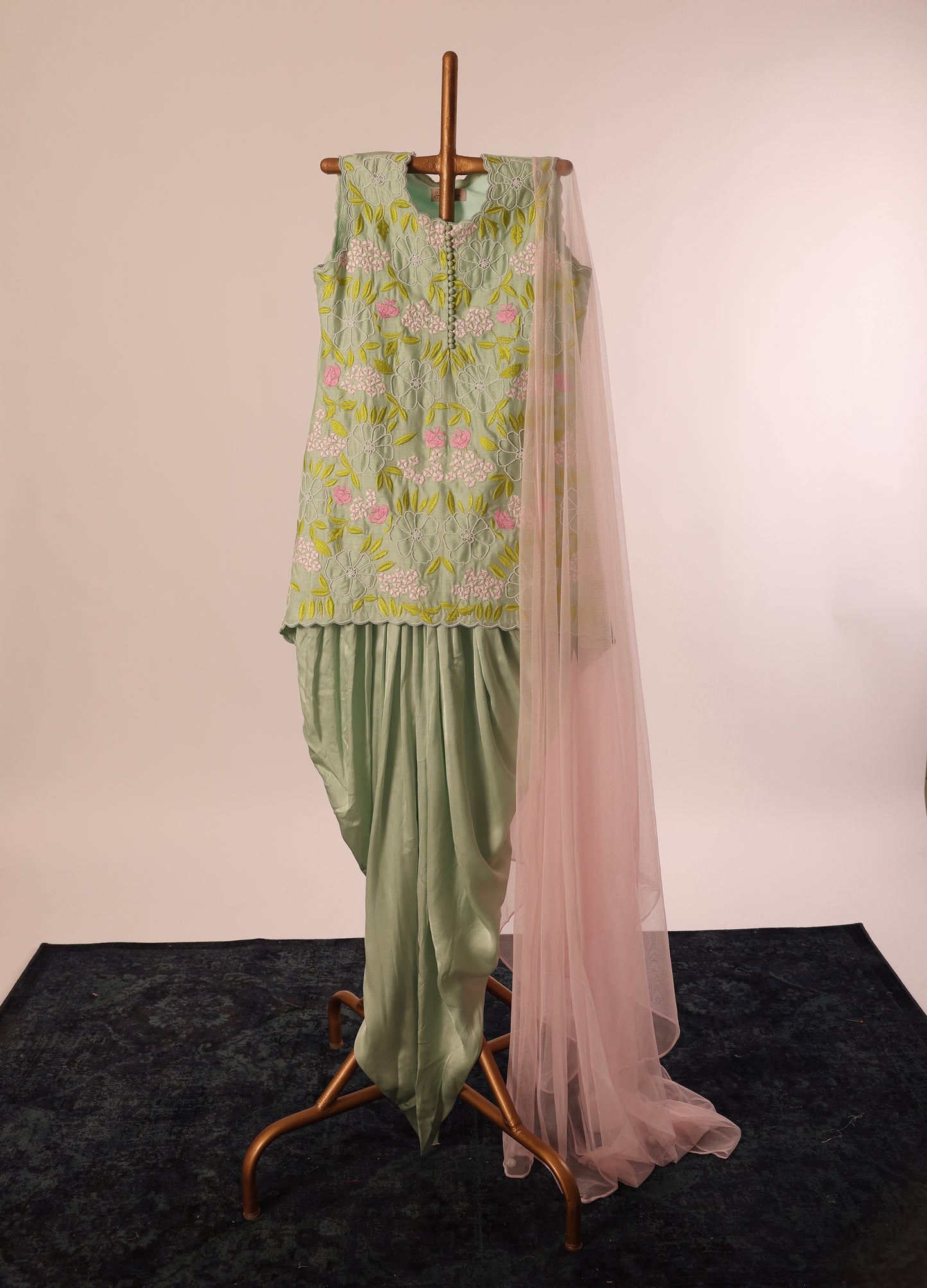 Seagreen MT dhoti set