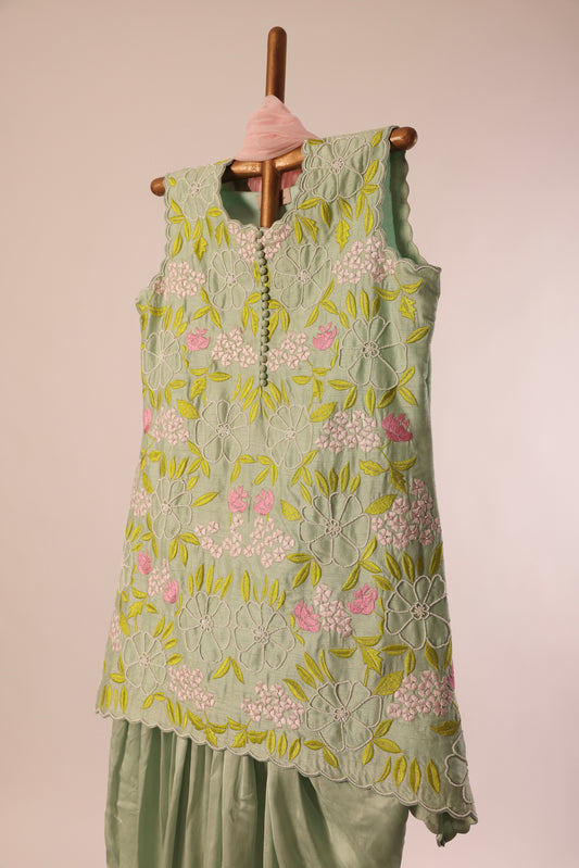 Seagreen MT dhoti set