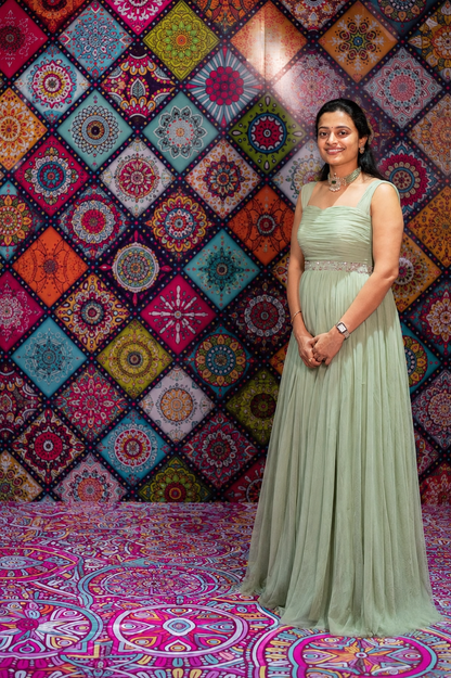 SeaGreen Tulle Gown