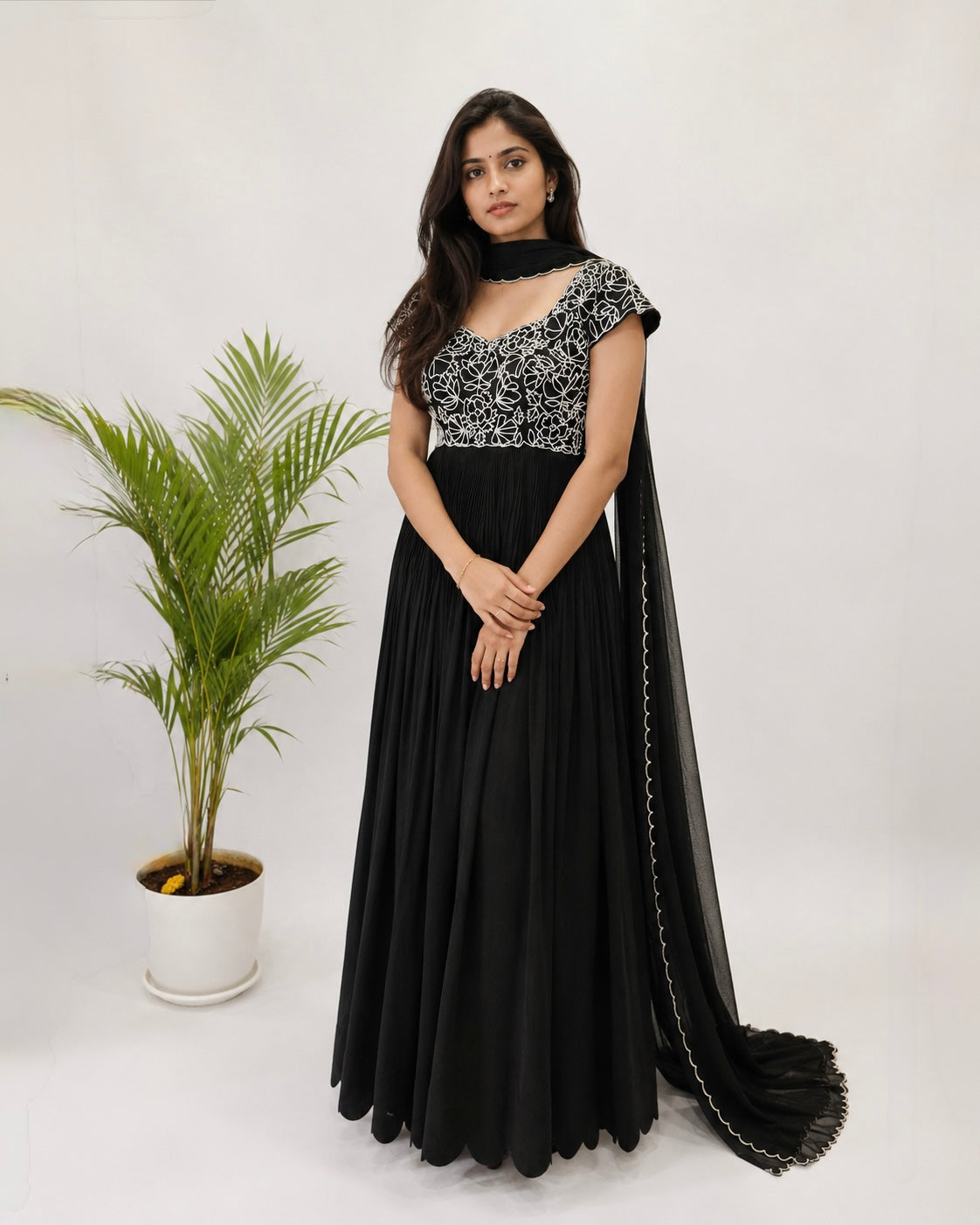 Black Pearl Anarkali Set