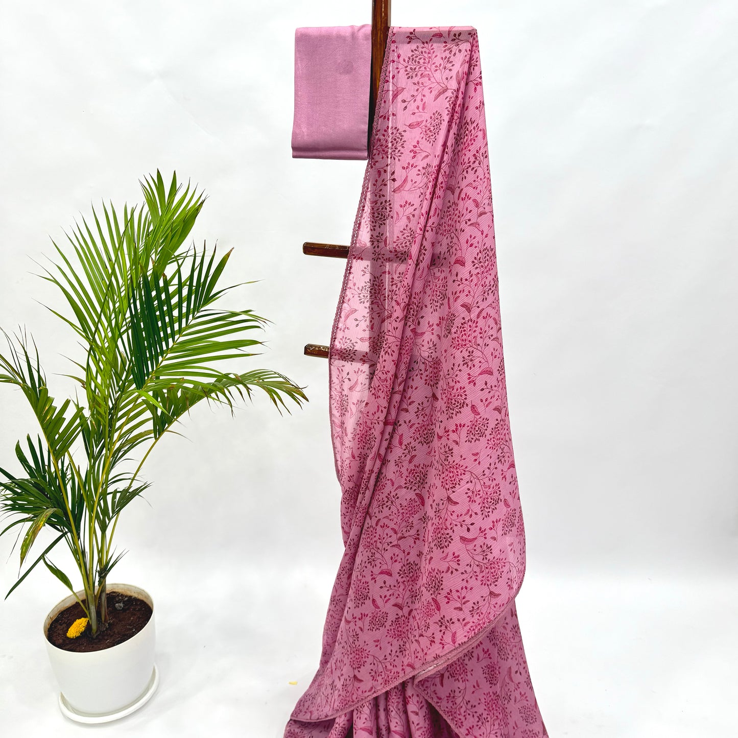 Onion Pink Kumri Chinnon Saree