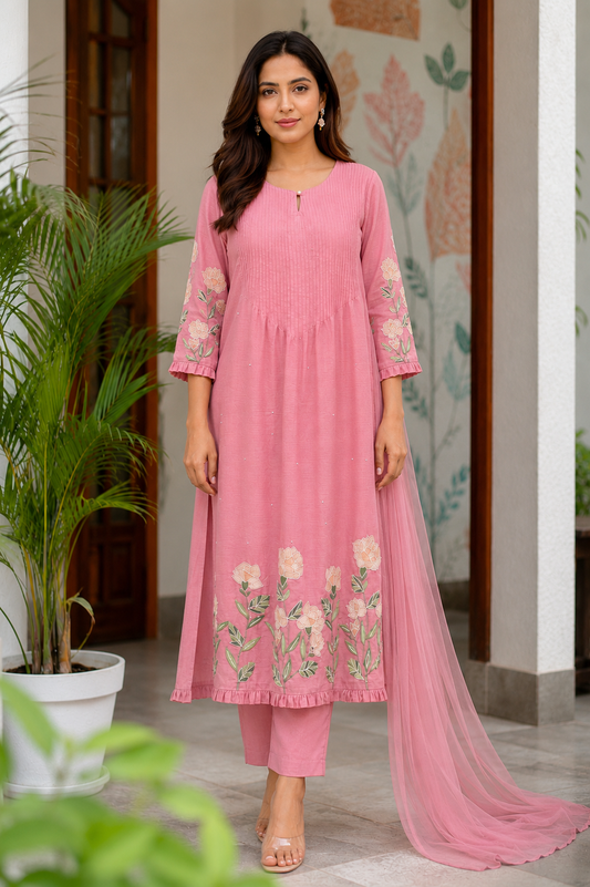 Powder Pink ME kurta Set