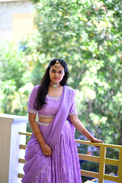 Lavender Kumri Skirt Set