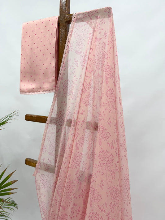 BLUSH KUMRI GEORGETTE SAREE