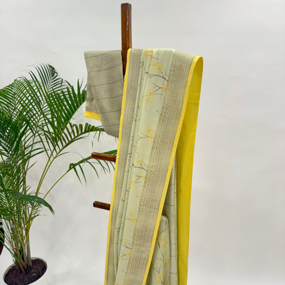 MINTGREEN BLOOM SOFTSILK SAREE