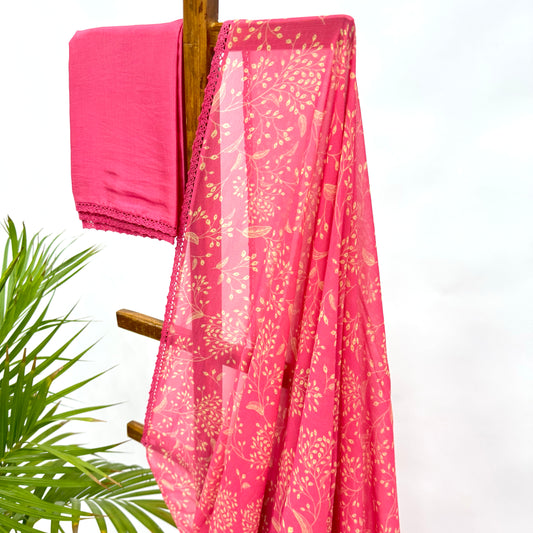 PEACH KUMRI GEORGETTE SAREE