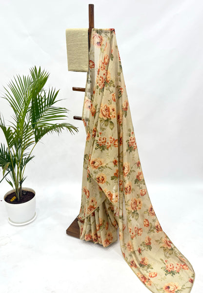 MINTGREEN FLOWER BUNCH KOTA SAREE