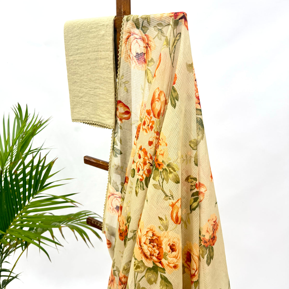 MINTGREEN FLOWER BUNCH KOTA SAREE