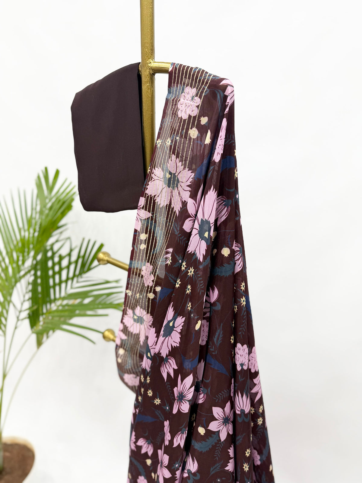 BERRY INDI PRINT CREPE SILK SAREE