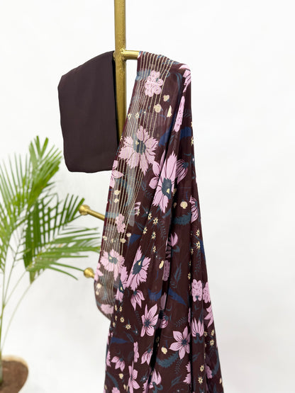 BERRY INDI PRINT CREPE SILK SAREE