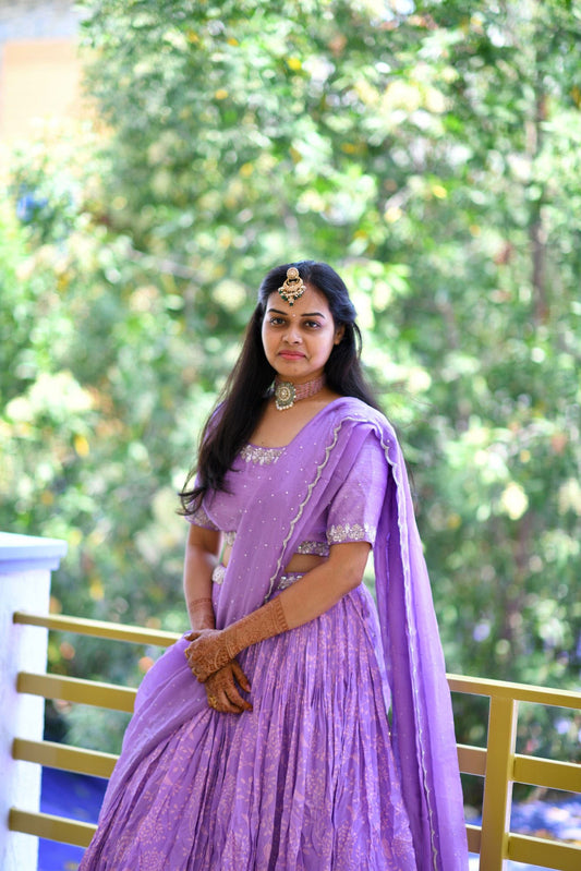 Lavender Kumri Skirt Set