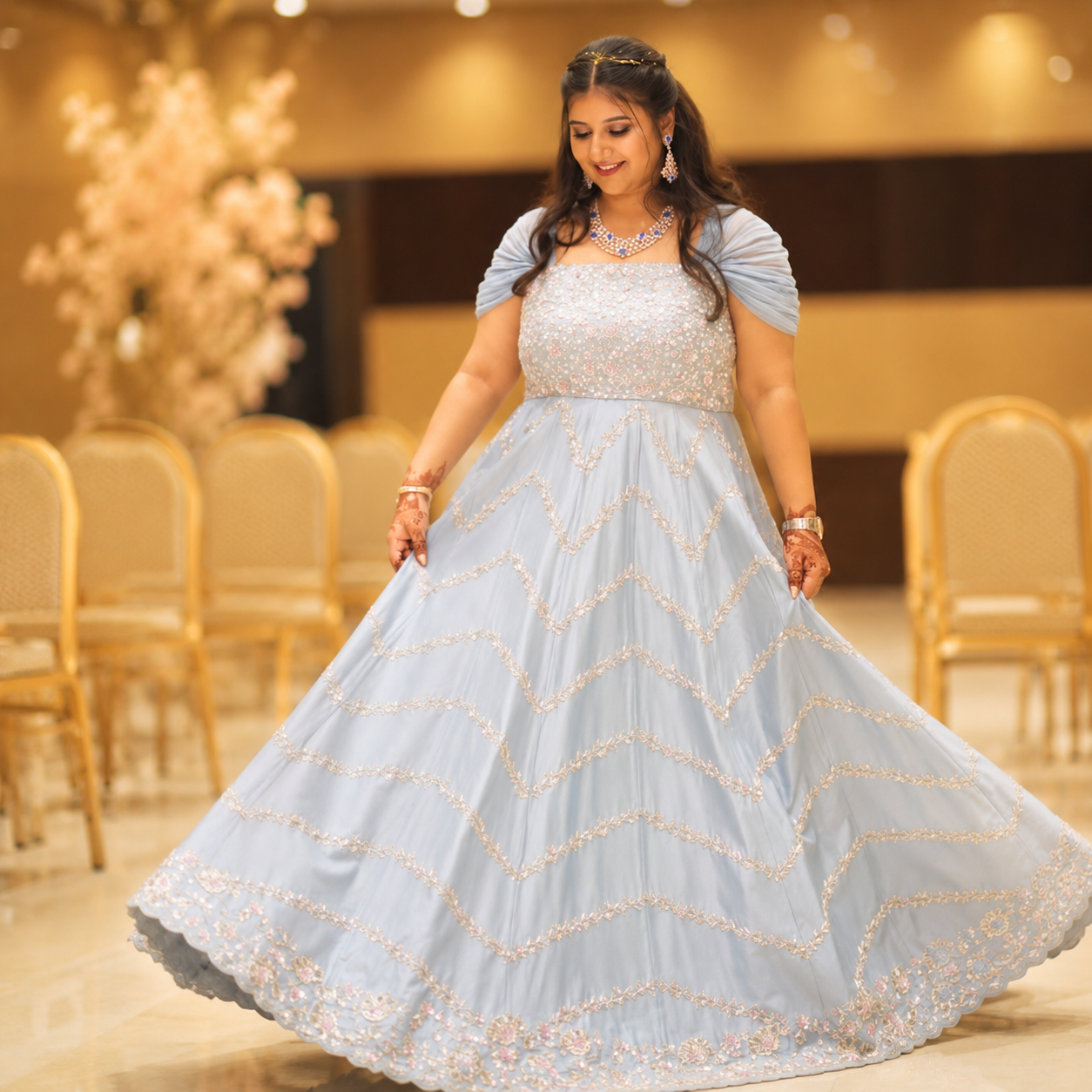 Powder Blue Bridal Gown