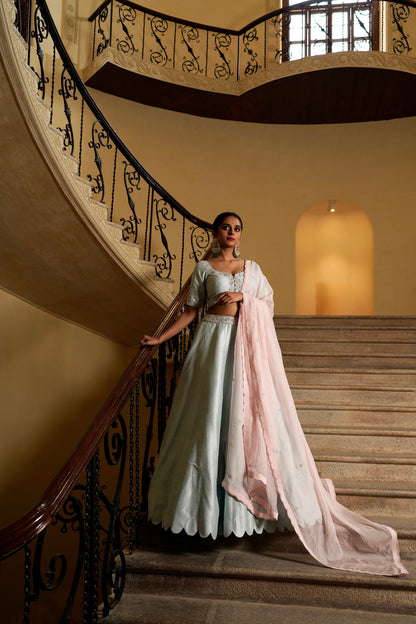 Ice Blue Lehenga