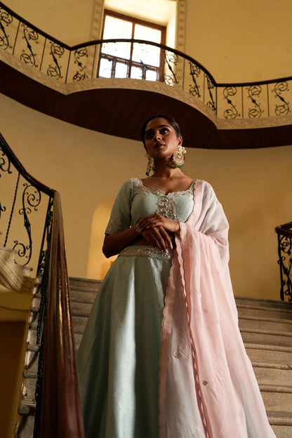 Ice Blue Lehenga