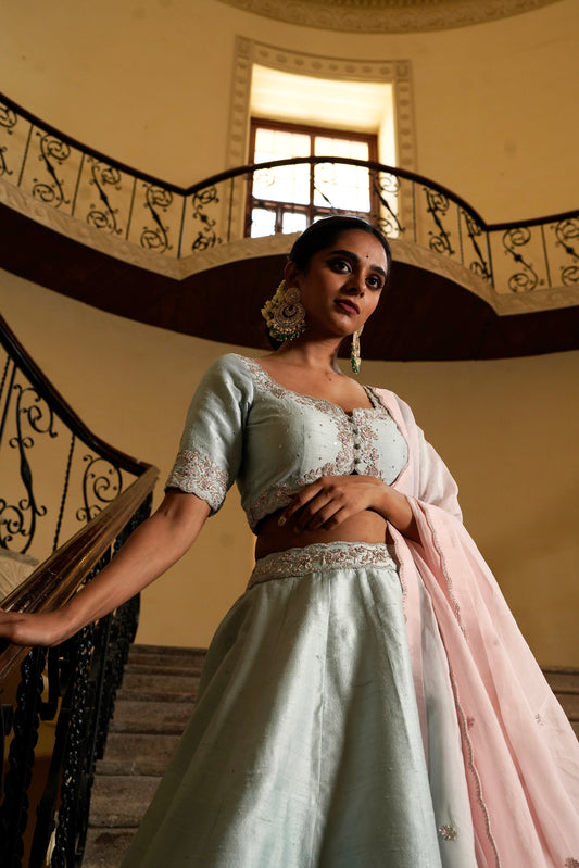 Ice Blue Lehenga
