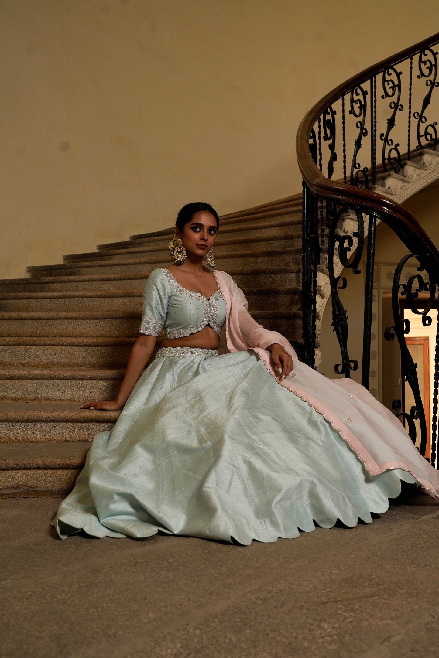Ice Blue Lehenga