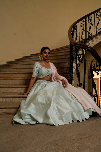 Ice Blue Lehenga