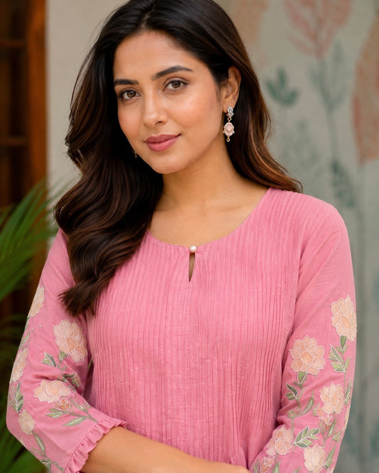 Powder Pink ME kurta Set