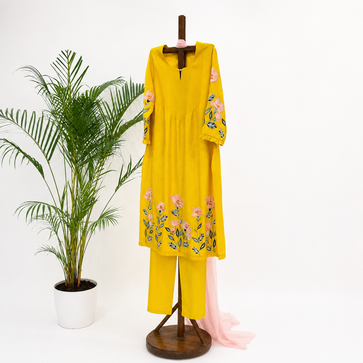 Yellow ME straight Kurta Set