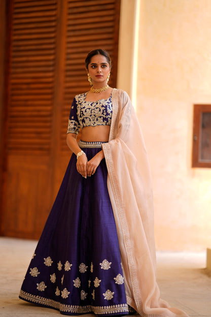 Midnight Blue Tamara Lehenga