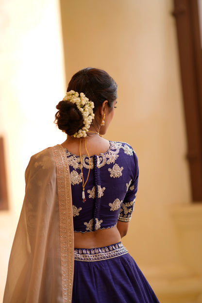 Midnight Blue Tamara Lehenga