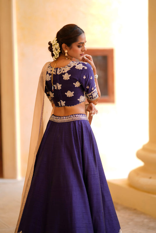 Midnight Blue Tamara Lehenga