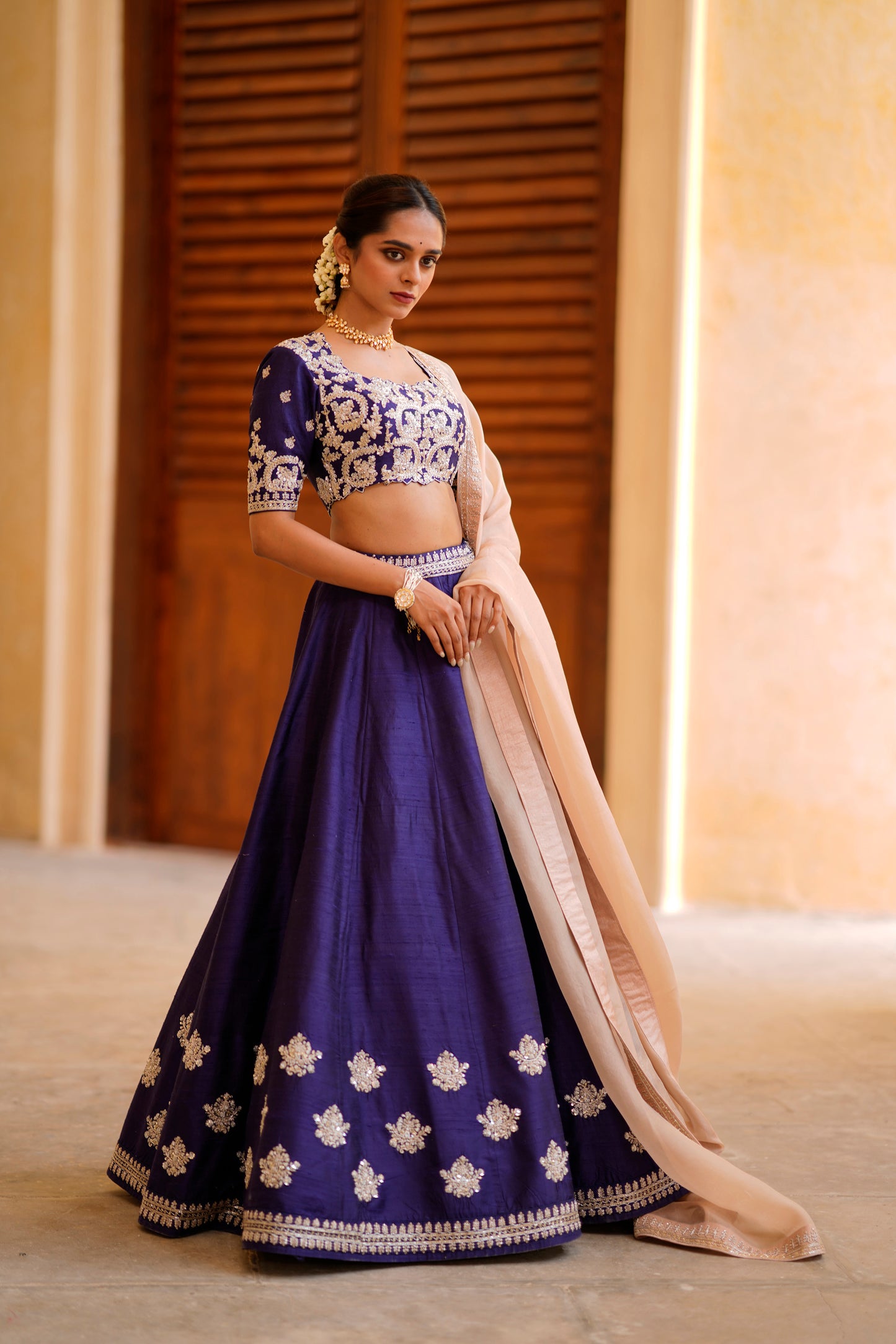 Midnight Blue Tamara Lehenga