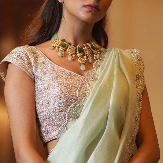Silver Small Flower Blouse