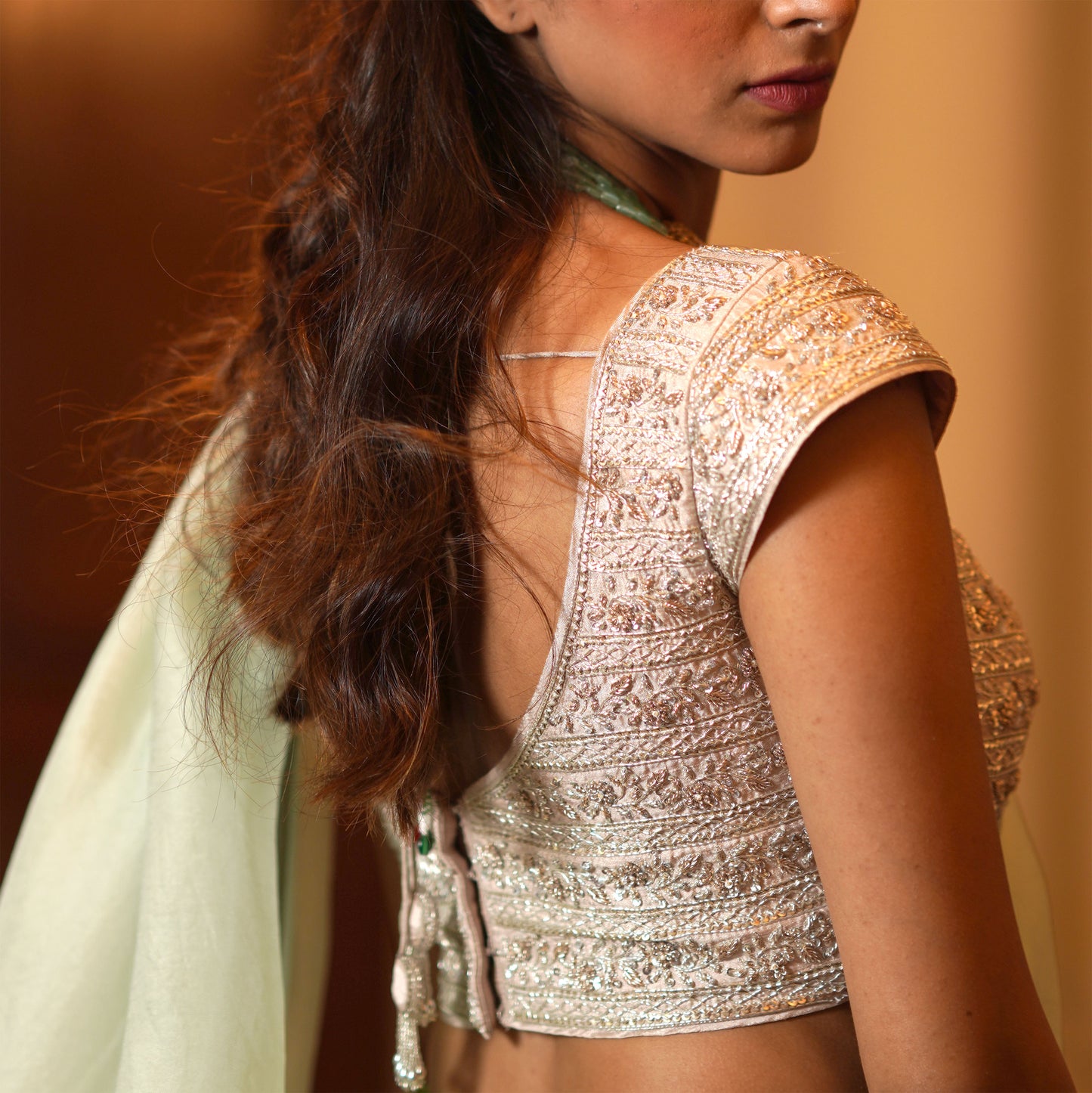 Silver Small Flower Blouse