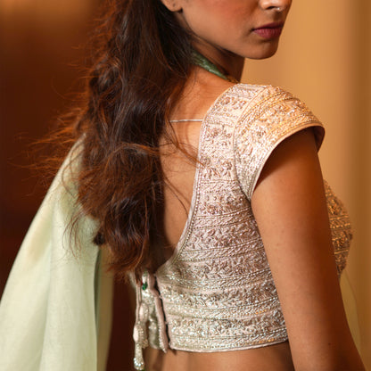 Silver Small Flower Blouse