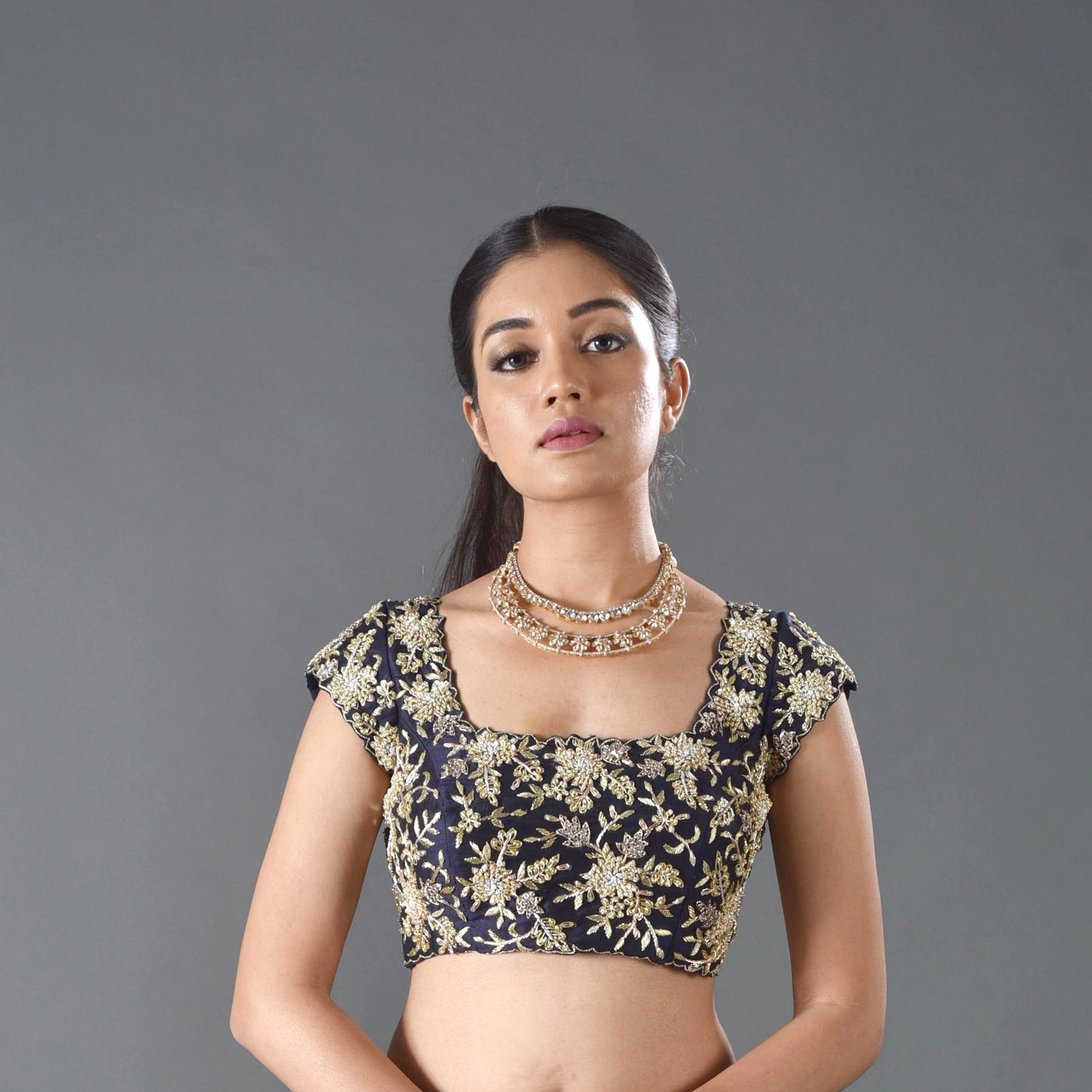 MidNight Blue Dharni Blouse